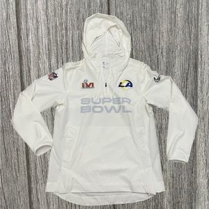 Nike NFL on field Super Bowl LVI Diamond collection 1/4 zip jacket White SizeMed